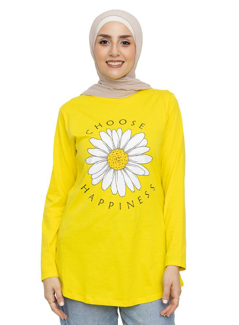 Lemon Printed Long - Sleeve Design 34 - Khotwh